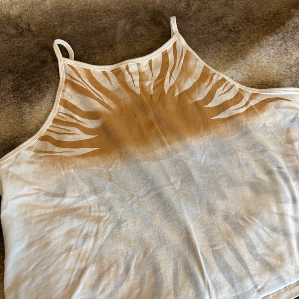 Torrid Tan and White Sunburst Tank Top